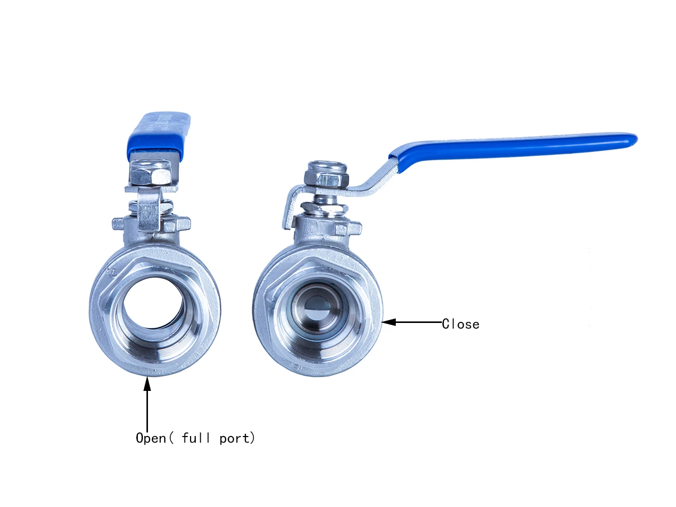 Stainless Steel 2 PC Ball Valve 1/4