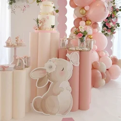 36/24/18inch Floral  Bunny Cutouts Rabbit With Flower Cut Out Foam Board Standee Baby Girl 1st Birthday Baby Shower Decor