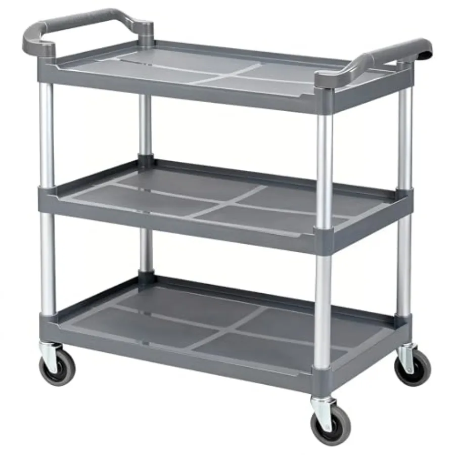 

Three-Story Hotel Dining cart Mobile Plastic Trolley Restaurant Vegetable cart to Collect Bowls and Remove Meals