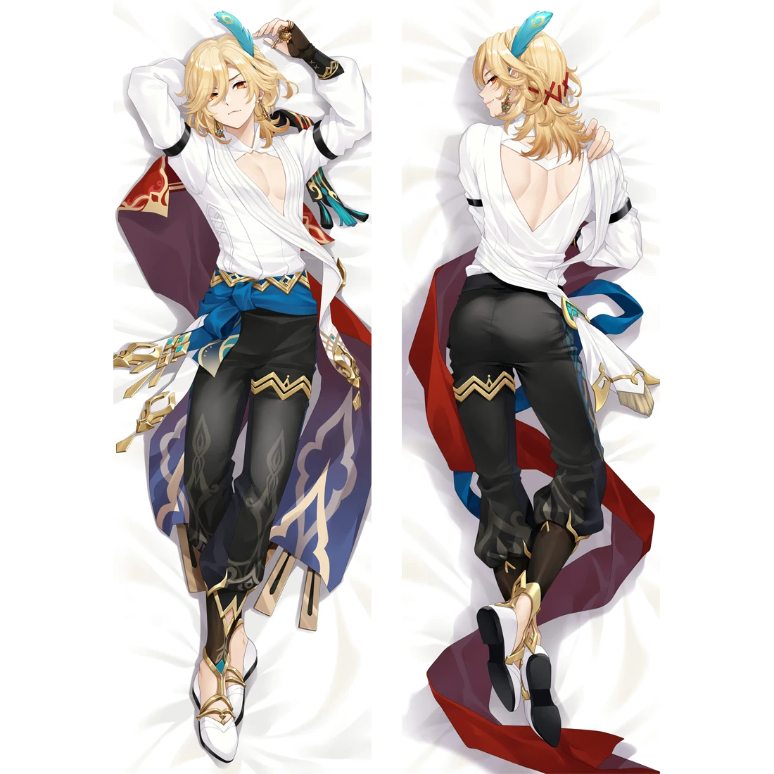 Kaveh Dakimakura Genshin تأثير لعبة تأثيري المخدة المعانقة كيس وسادة كامل الجسم غطاء وسادة ديكور المنزل الفراش Otaku ديكو