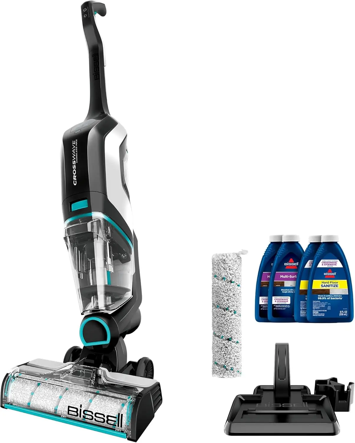 Cordless Max All in One Wet-Dry Vacuum Cleaner and Mop for Hard Floors and Area Rugs, Black,