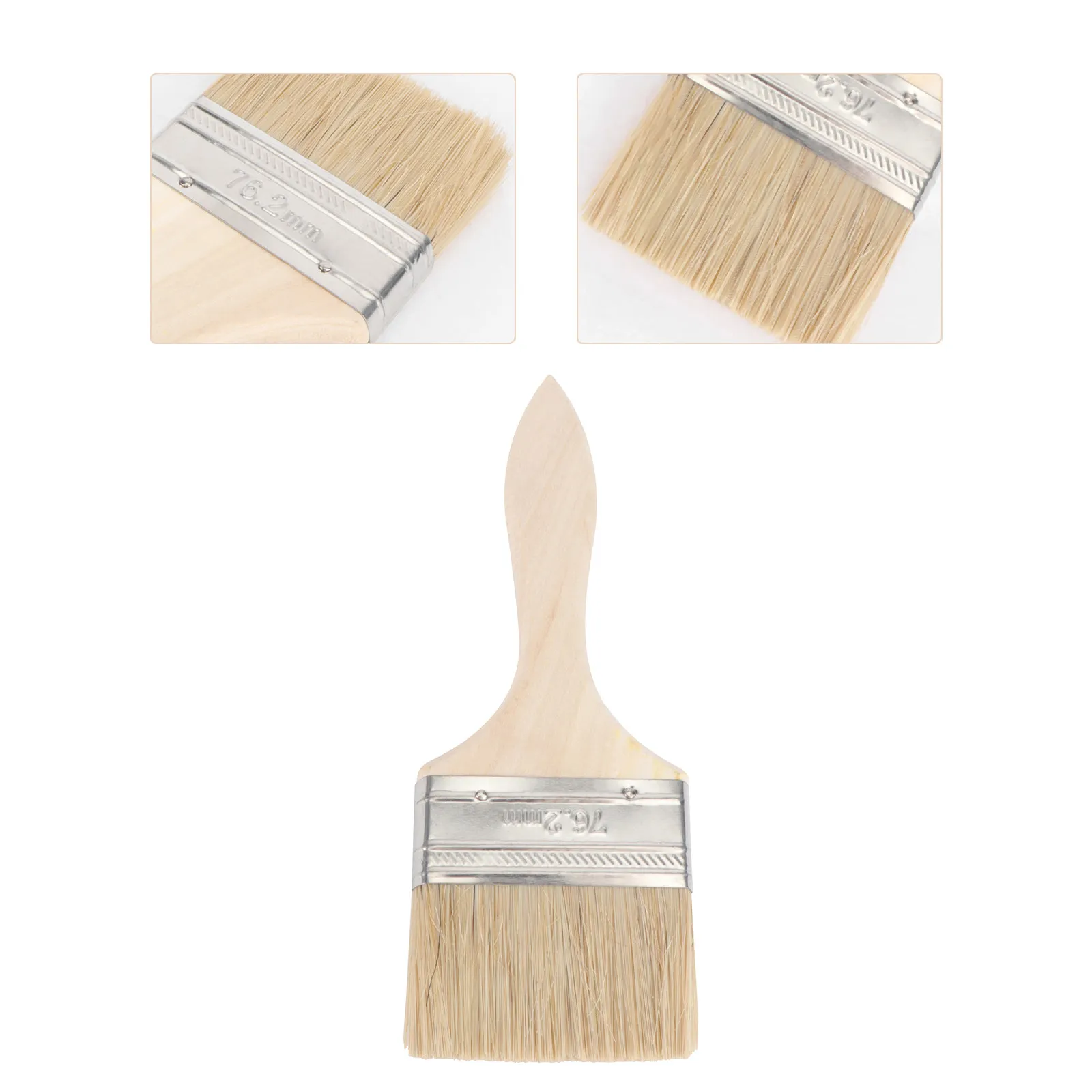 3 Inch Chip Brush Thickened Sturdy Natural Material Absorbent Handle for Painting Adhesives Touchup Paint Supplies