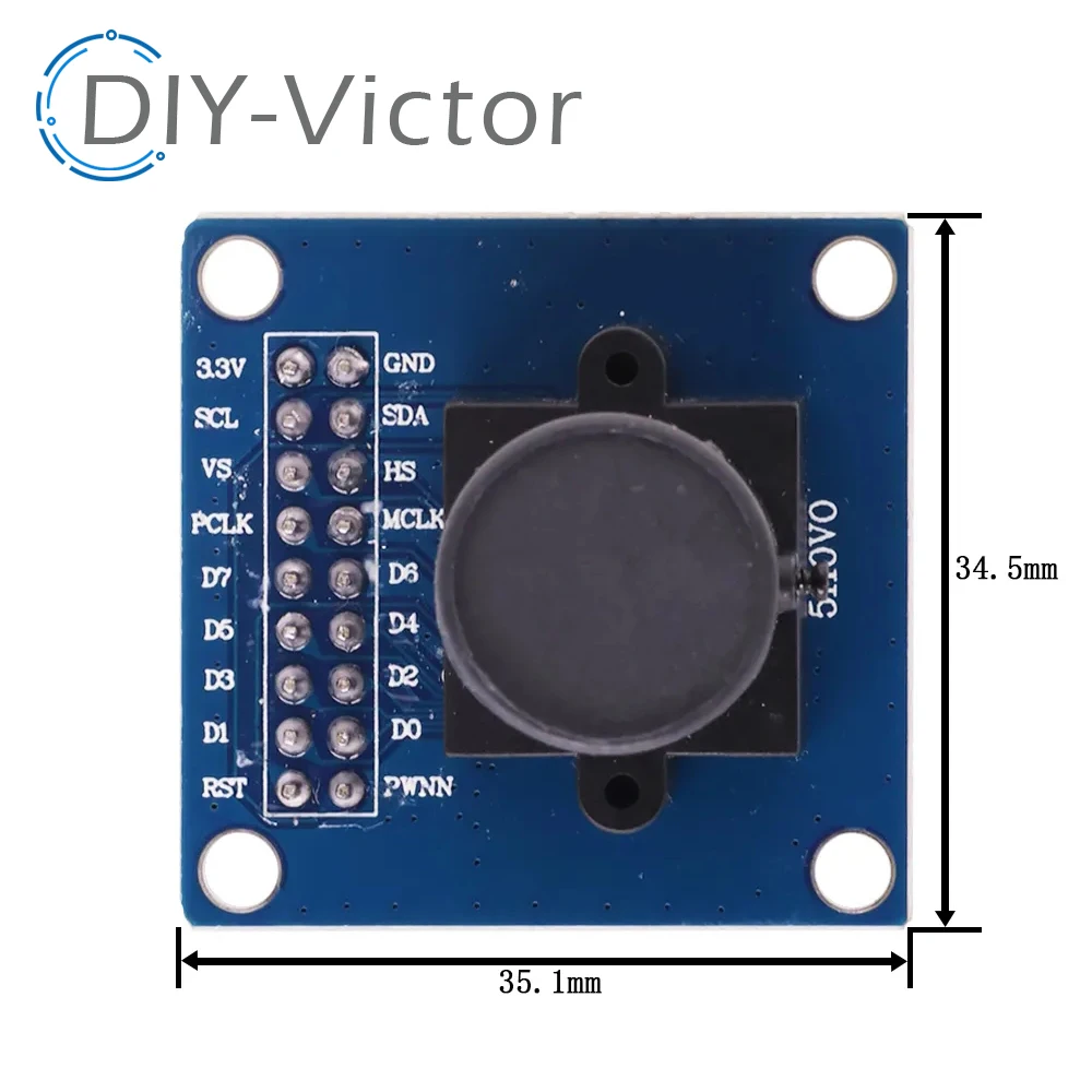 OV7670 300KP camera module moduleSupports VGA CIF auto exposure control display active size 640X480 For Arduino