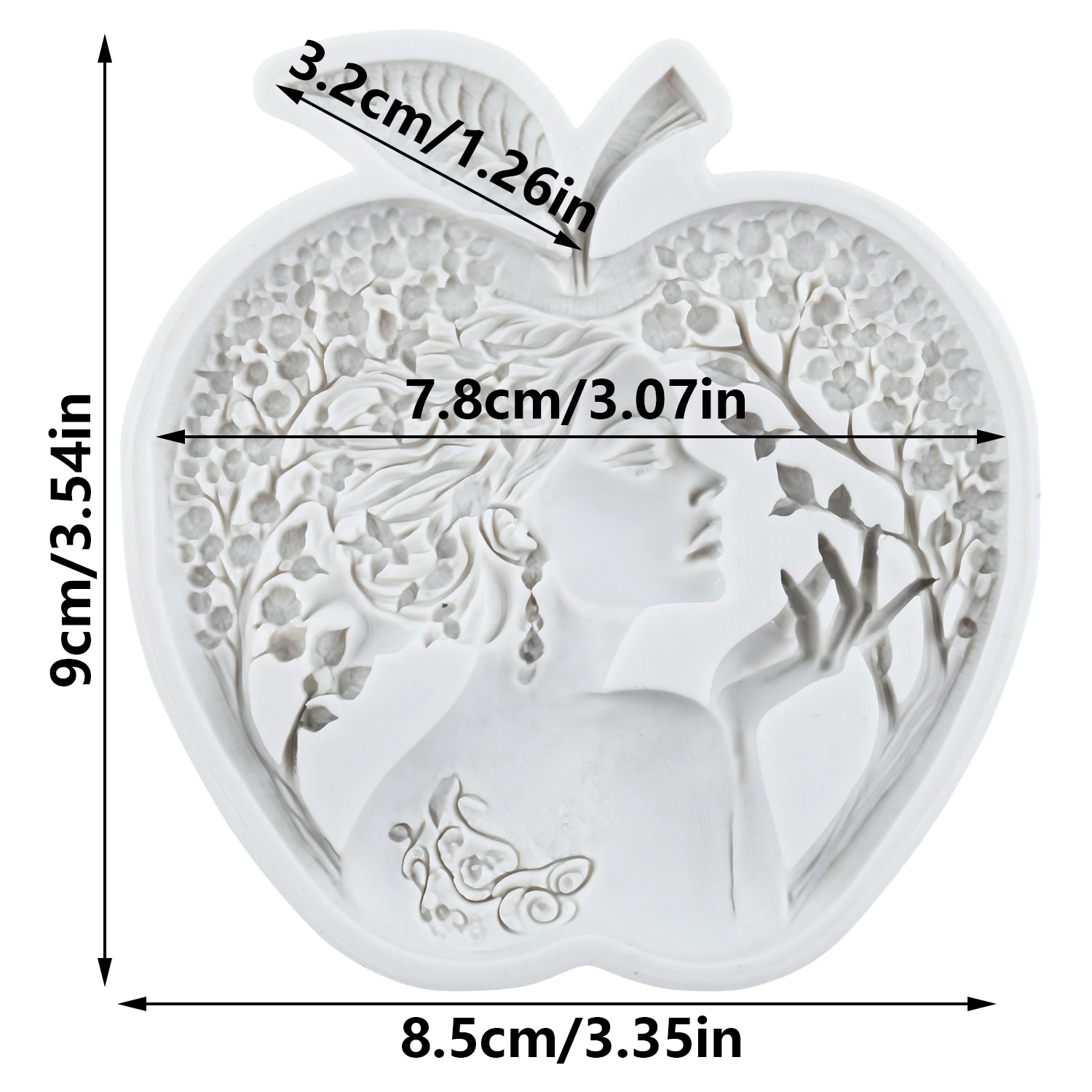 Apple Silicone Molds Girl Fondant Cake Decorating Tools Cupcake Topper Chocolate Candy Sugar Craft Gum Paste Polymer Clay