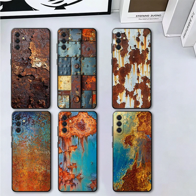 Vintage Industrial Style Rusty Pattern Soft Phone Case for Samsung A17 A37 A57 A16 A26 A36 A56 A15 A25 A35 A55 A14 A24 A34 A54 A