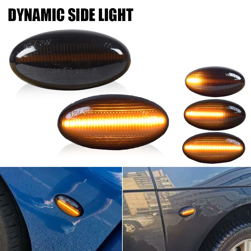 2 uds Led دينامليكو سينال دي جيورلوامبارا دي لوز دي موضعيا الجانبي الفقرة بيجو 1007 107 206 307 407 607 الخواص الاجتماعي الفقرة Ci
