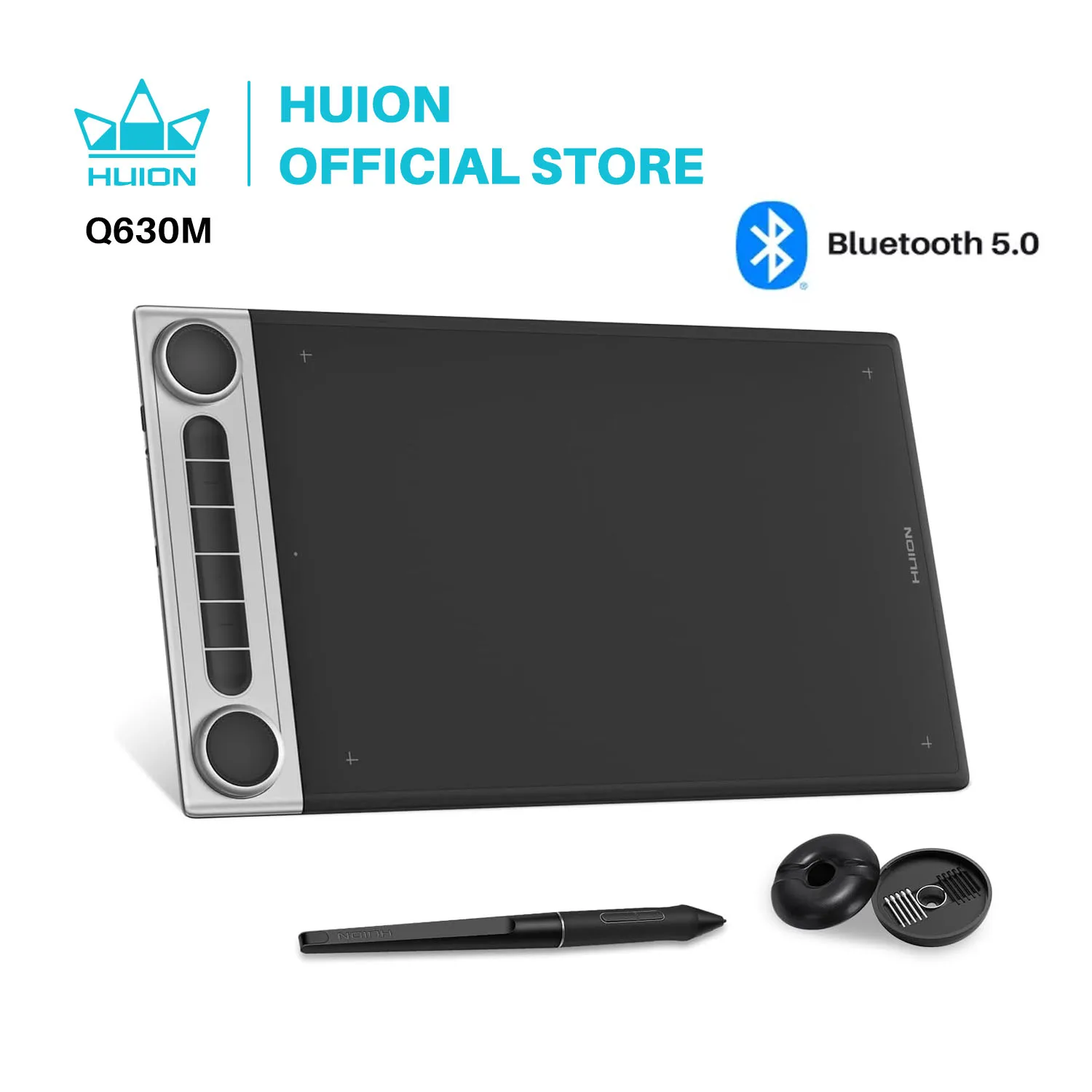 HUION Inspiroy Dial 2 Q630M Digital Graphic Drawing Tablet for Windows MacOS Linux Android With 8192 Pressure Level Double Dial