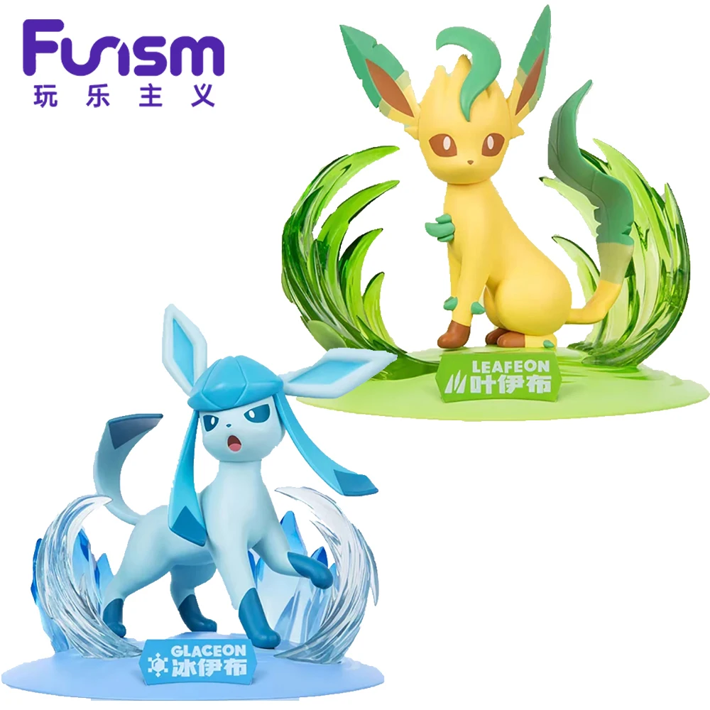 

Genuine FUNISM Pokemon Eevee Action Figures Shining Moment Design Clear Display Case Fine Craftsmanship Enthusiasts Collection