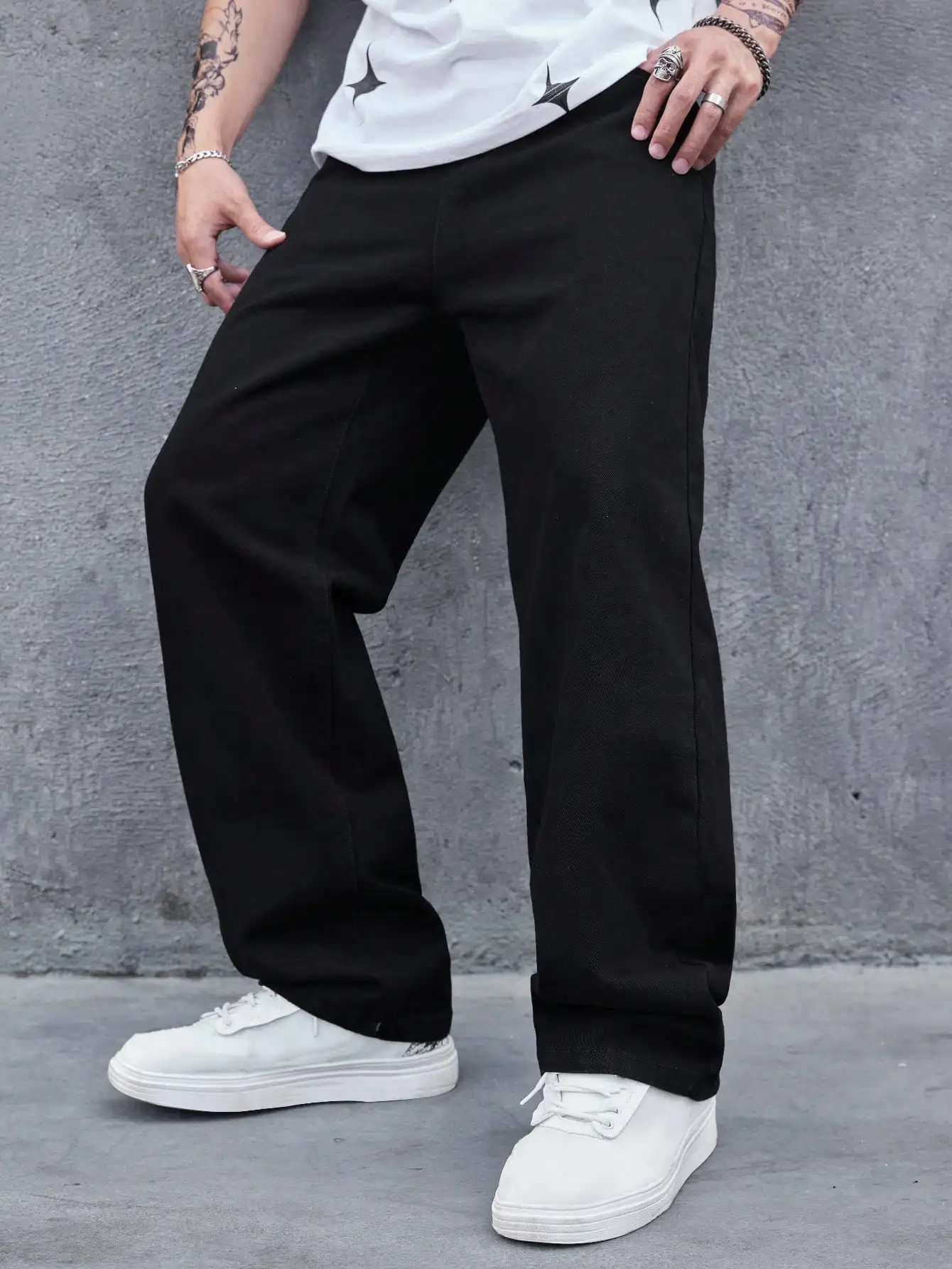 

Мужские повседневные брюки больших размеров в уличном стиле, модные, удобные, свободного кроя