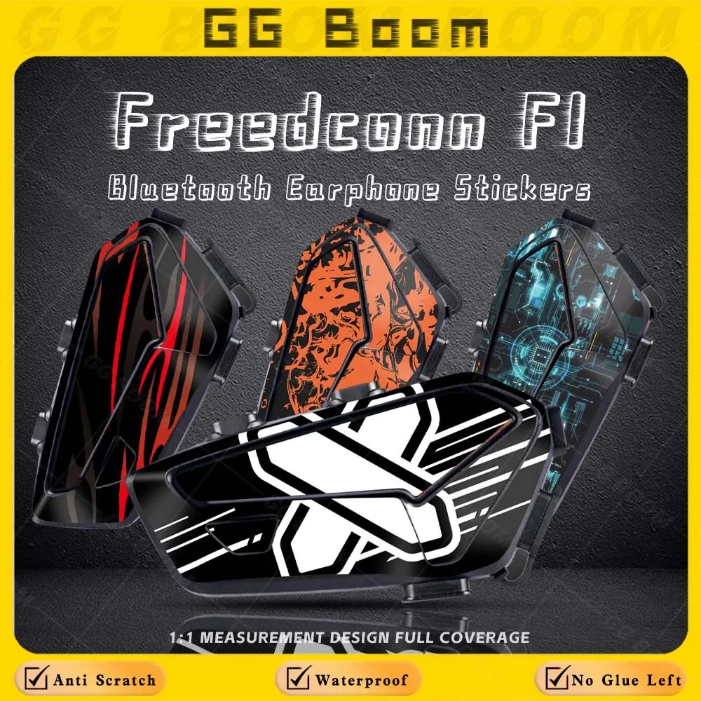 For Freedconn F1 F10 FX Pro FX Plus Fx pro Motorcycle Intercom Bluetooth Helmet Headset Stickers Multiple Styles Decor Decals