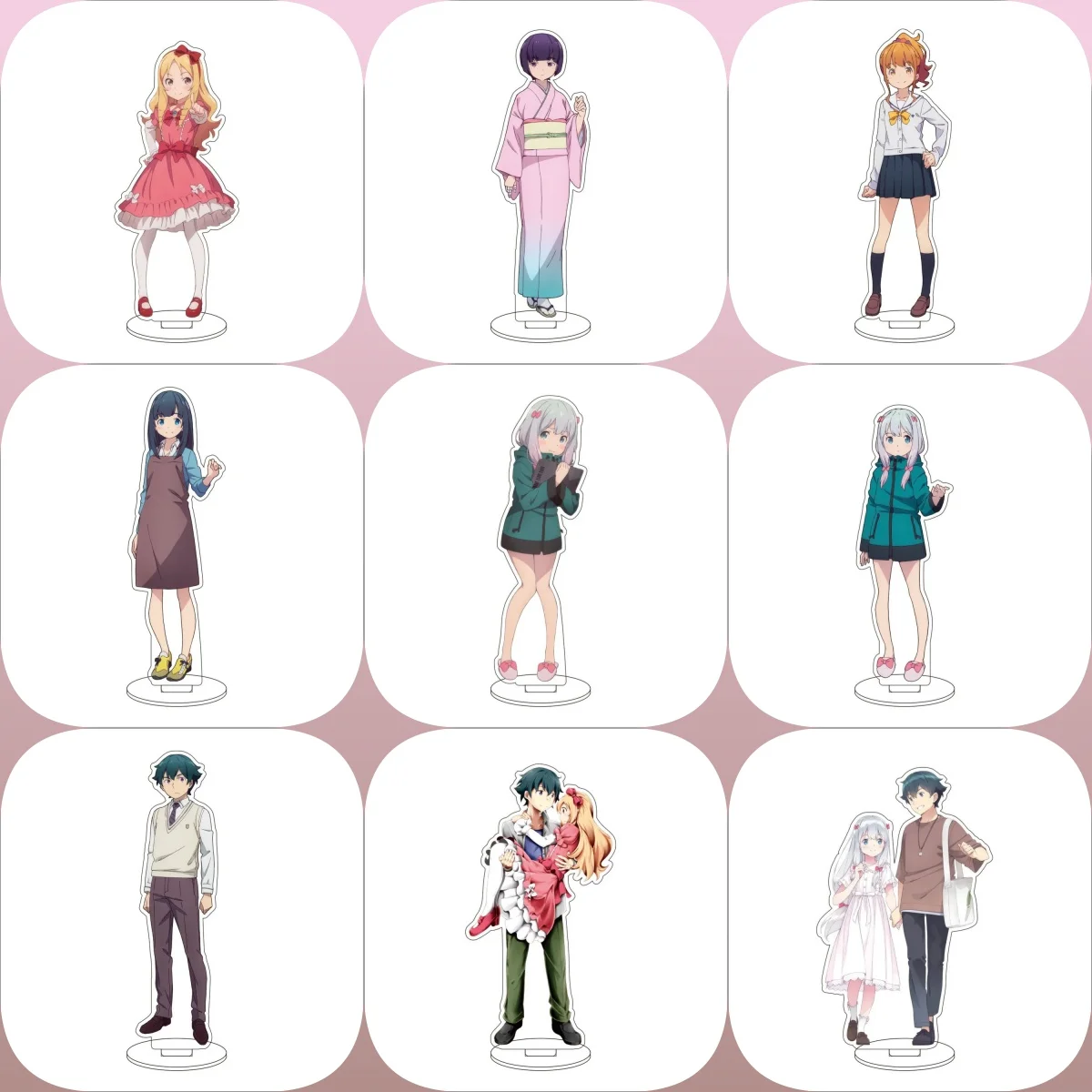 

15CM Anime Eromanga Sensei Acrylic Stand Characteristic Characters Ornament Accessories Goods Collection Christmas Gifts
