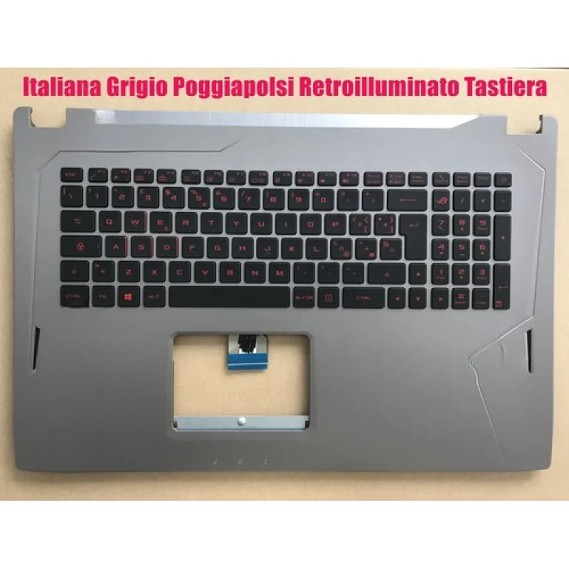 Y+Italiana Gray Palm Rest Keyboard for FOR Asus GL702V GL702VM GL702VMK GL702VSK