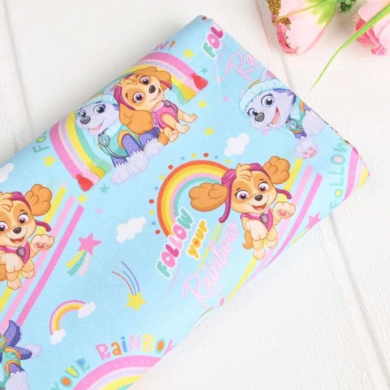 Cartoon Paw Patrol 100% Cotton Fabric For Sewing Patchwork DIY Quilting Fabrics Sew Children Clothes Material