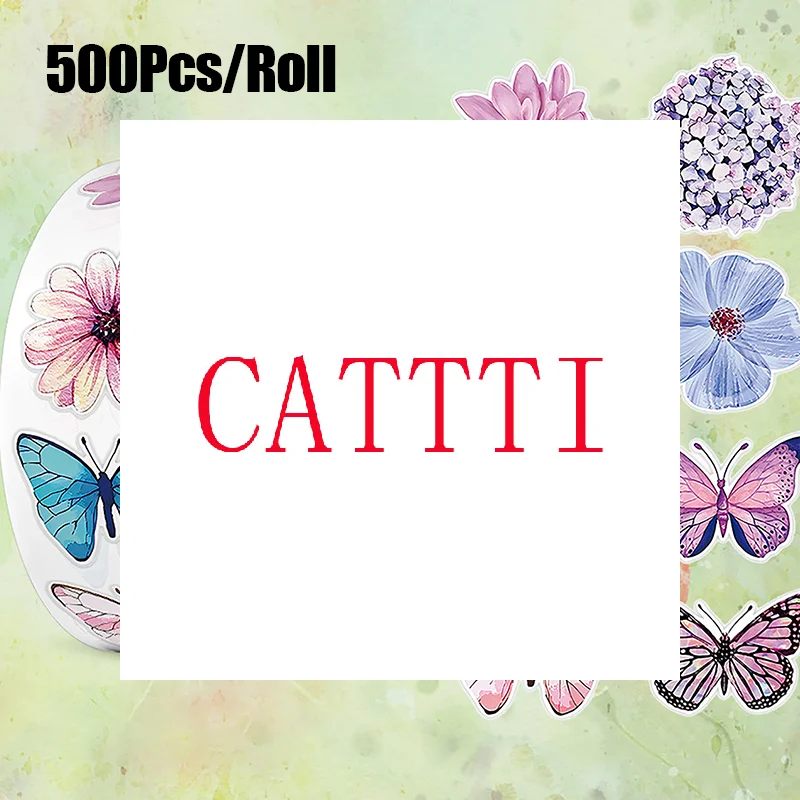 

500 шт./рулон, изысканная креативная наклейка с бабочкой и цветком, красочные наклейки с бабочками, милые декоративные наклейки, канцелярские принадлежности, подарки
