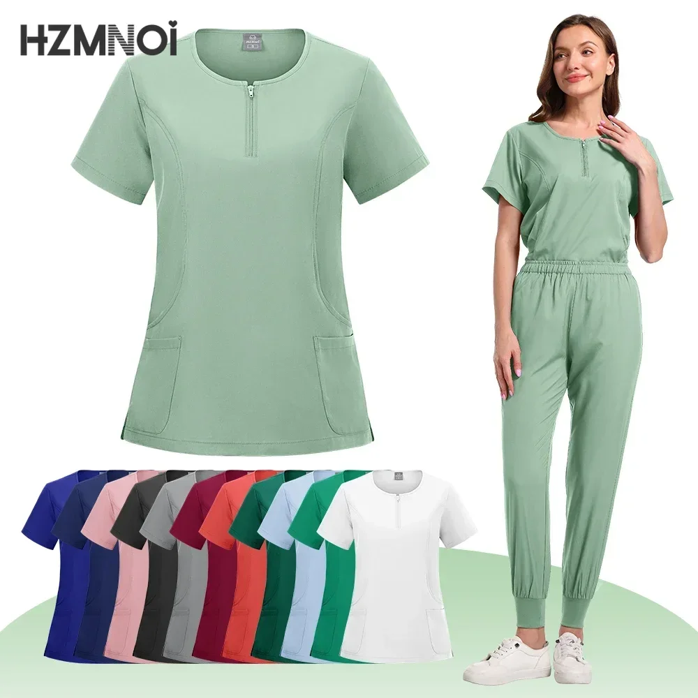 

Medical Tops Pant Women Scrubs Uniforms Hospital Doctors Scrub Sets Nurses Accessories Dental Clinic Beauty Salon Workwear Suit