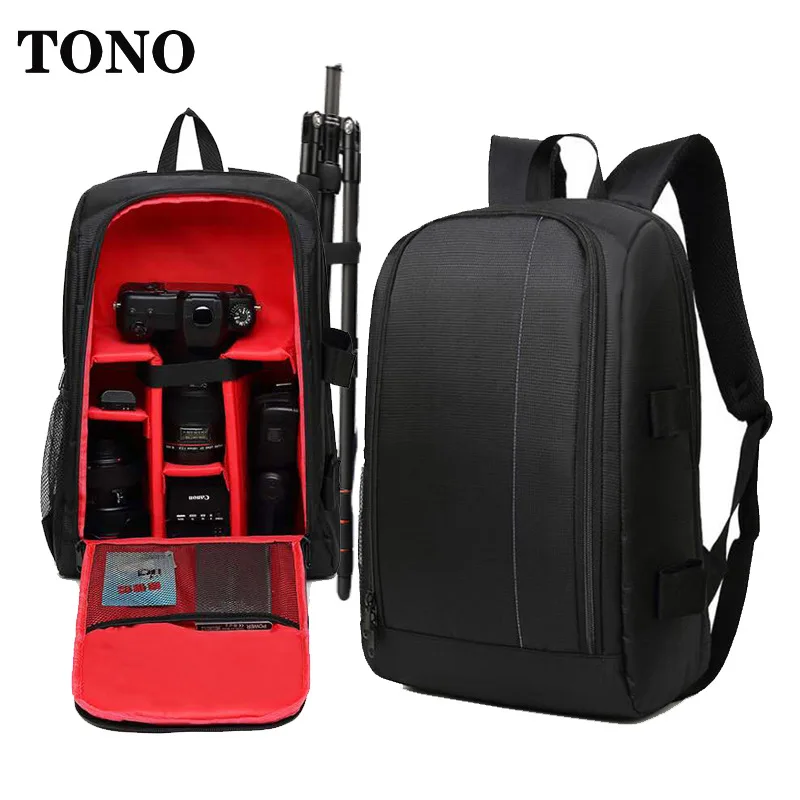 Multifunctional Camera Bag Waterproof Shockproof with Tripod Strap & Rain Cover for Canon Nikon Sony DSLR Drone