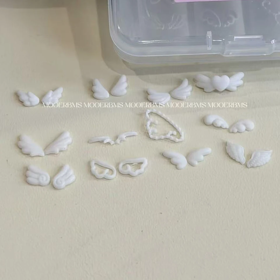Molde de Silicona para Nail Art Alas de Ángel 3D Diseño de Alas de Ángel Moldes Reutilizables Plantilla de Manicura Transparente DIY Encantos Gel Alas Boda 6
