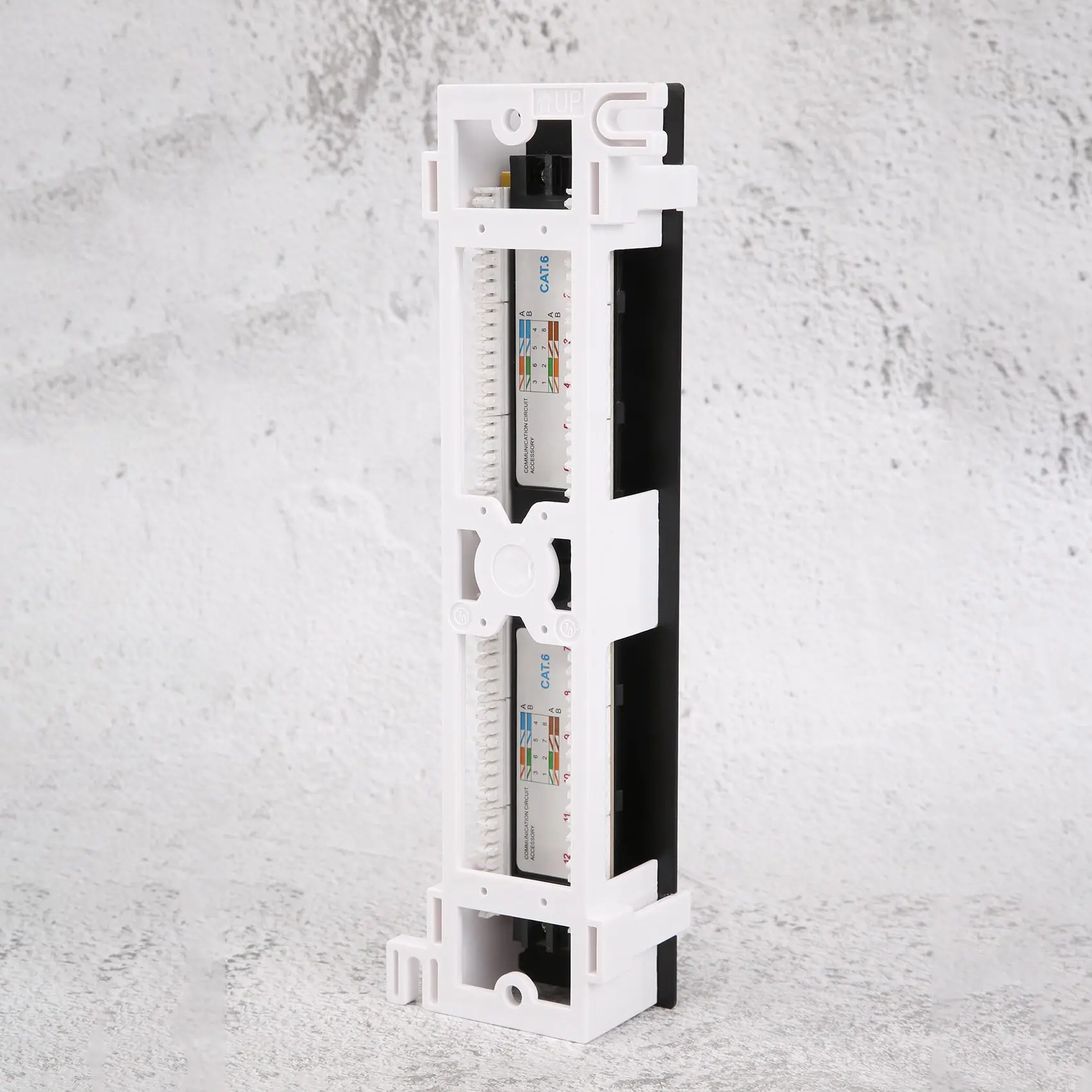 ABRI-Network Tool Kit 12 Port Cat6 Patch Panel Rj45 Networking Wall Mount Rack Mount Bracket