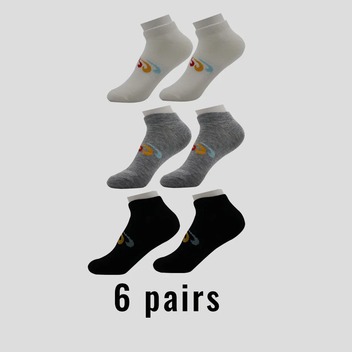 จูเทคเซลล์ ®   ถุงเท้าข้อสั้นแบบกล่องของขวัญ 6 คู่ ผลิตจากวัสดุรักษ์โลก ฟังก์ชั่นต้านแบคทีเรีย ระบายอากาศได้ดี นุ่มสบาย