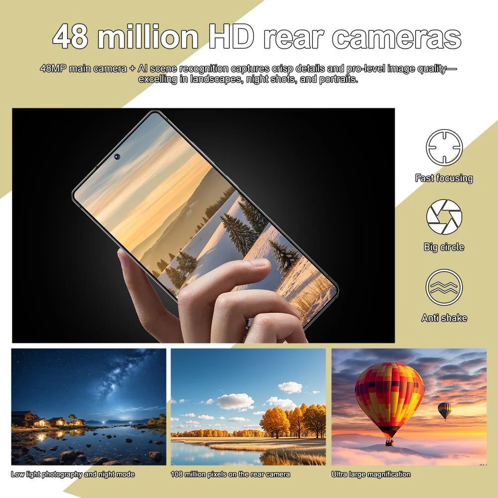 K-Touch Hochwertige Mobiltelefone Smartphone 22GB+2TB Handy Silikon-Schutzhüllen für S27 Ultra Zubehör 7.3HD 7800mAh Android 5G – Detail 6