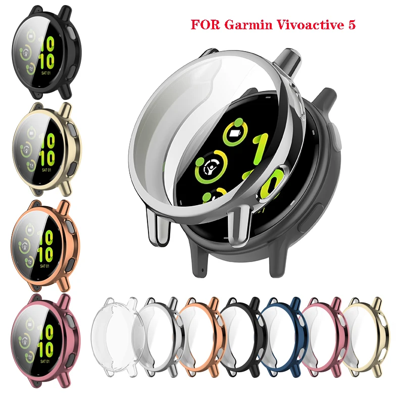 Soft TPU Protection Cover Full Screen Protection Case For Garmin Vivoactive 5 / Active 5