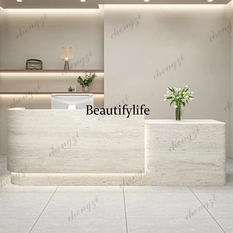 AA45  Reception Desk Modern Simple Company Club Information Service Front Desk Beauty Salon Bar Scrivania Office Furniture