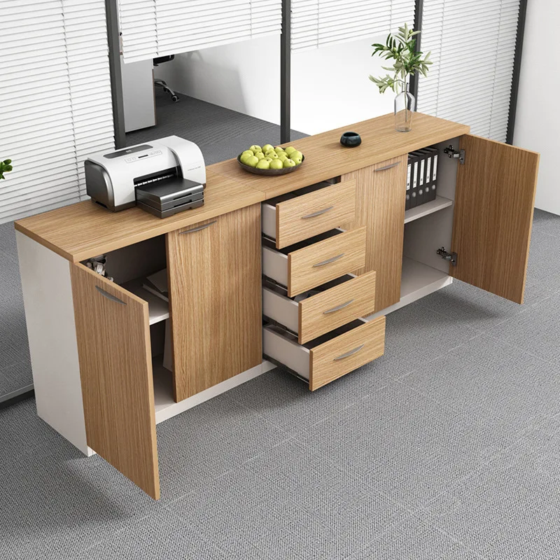 File Cabinet Low  Floor Locker Wooden Partition Data  Locked Office