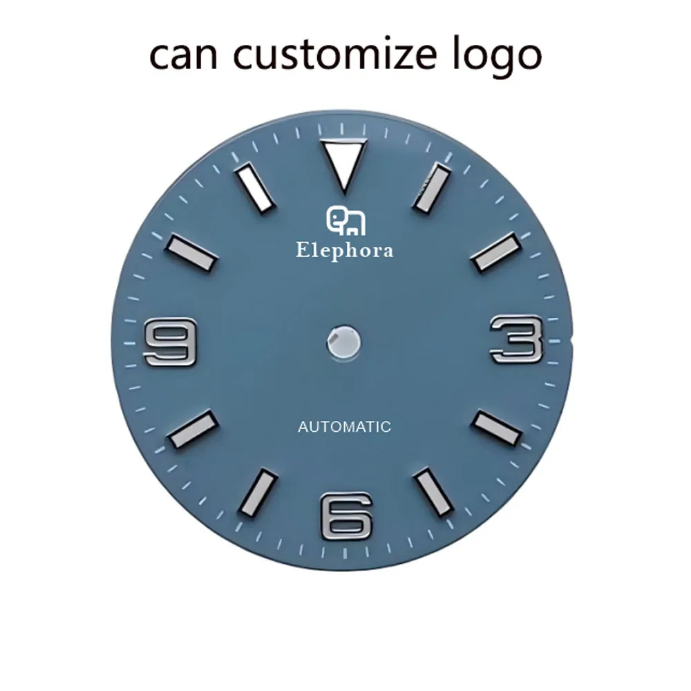 Customize personalized logos for NH34/NH35/NH38/NH70/VK63 dials through printing or metal logo technology