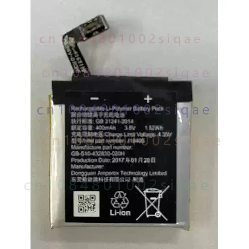 1pce for Sony J18405 GB-S10-432830-020H 400mAh 1.52Wh 3.8V smart watch rechargeable battery
