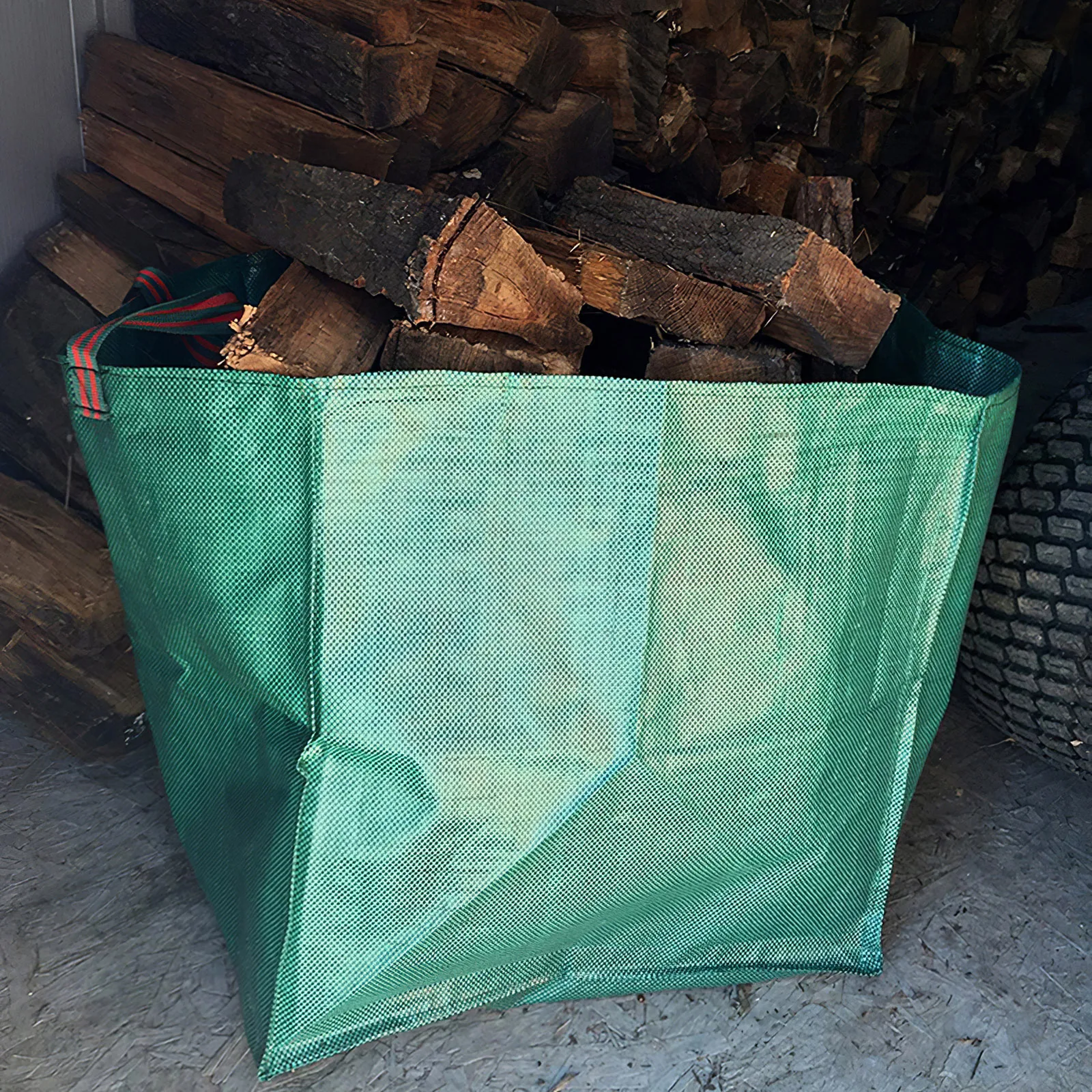 Sacchetto della spazzatura da giardino quadrato Heavy Duty sacchetto della spazzatura da giardino sacchetto tessuto PP riutilizzabile grande strada prato piscina foglia rifiuti Compost Bag secchio