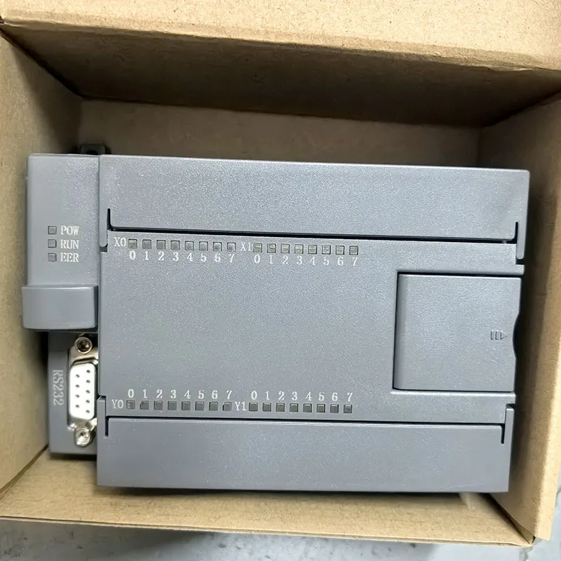 لوحة تحكم صناعية PLC FX1N 32MT 4 طرق 100K مخرج نبض 16 مدخل 16 مخرج ترانزستور يدعم HMI