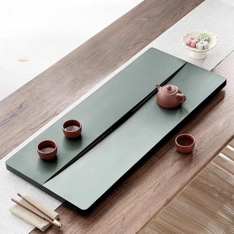 

Stone Serving Tea Tray Crystal Table Valet Drainage Luxury Rectangle Green Tea Tray Plate Hospitality Bandejas Home Decorationgs