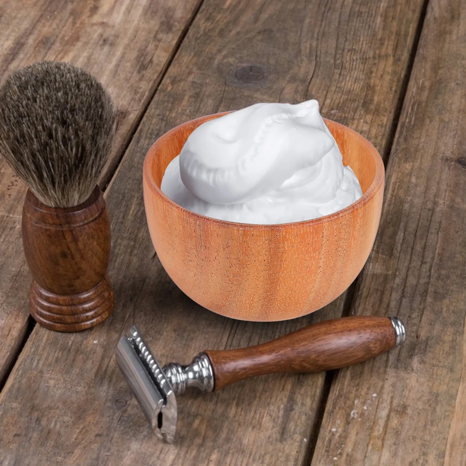 

Деревянная чаша для бритья для мужчин: Премиум-класс, натуральное дерево, держатель для мыла, компактная чаша для пены для гладкого бритья, для ванной и путешествий