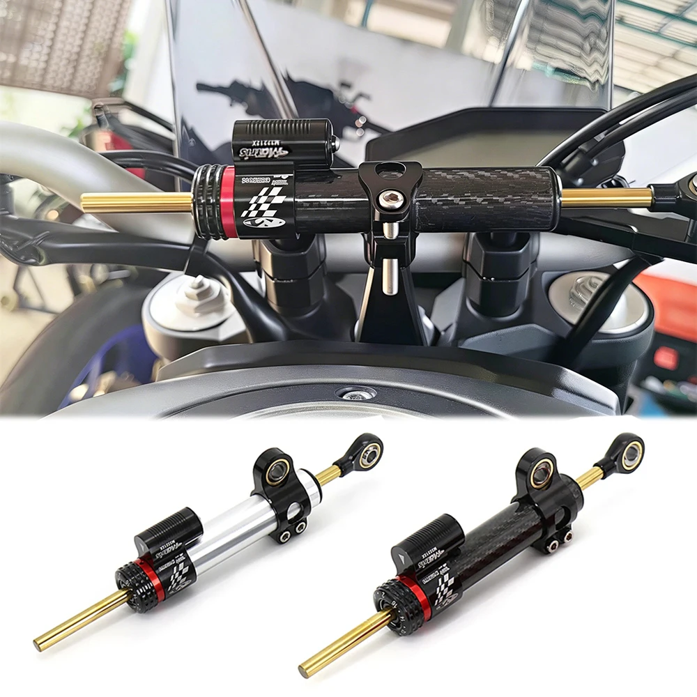 

Universal 255mm Motorcycle Steering Damper Stabilizer Adjustable Directional Damping For Yamaha Honda Kawasaki Suzuki BMW Ducati