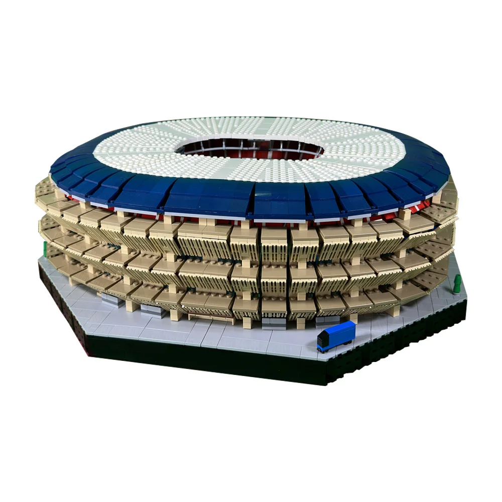 

MOC New Camp Nou 1:500 Building Blocks Barcelona Football Stadium Construction Bricks STEM Toy for Adults