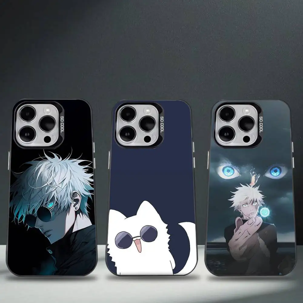 

J-Jujutsu K-Kaisen G-Gojo Anime Phone Case For iPhone 17,16,15,14,13,12,11,Pro,Max,Plus,E,Air,Mini Black Tpu Cover