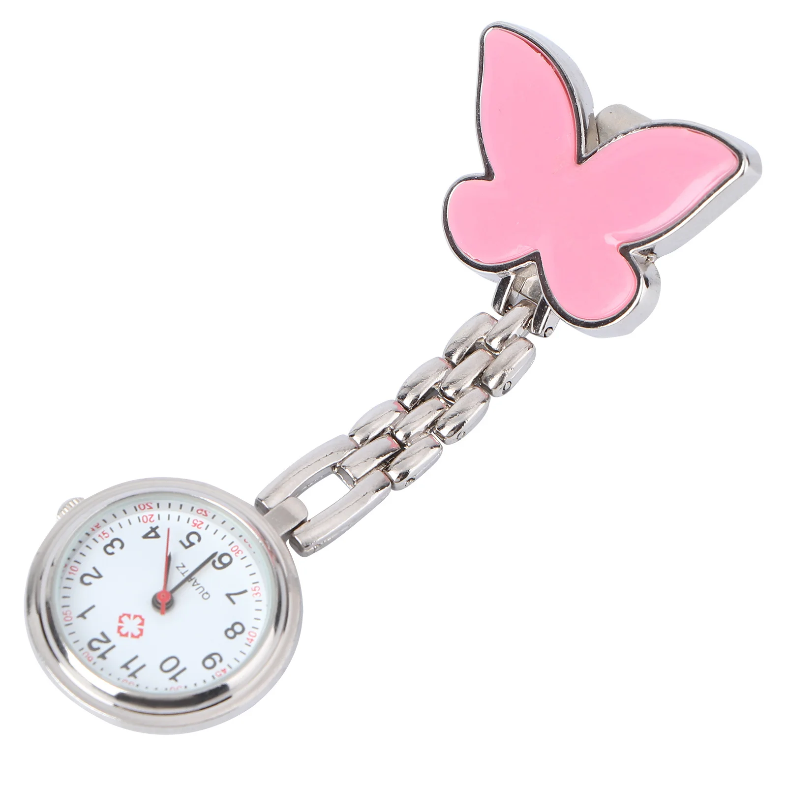 

Pink Nurse Watch Brooch Metal Simple Style Portable Medical Pocket Fob Watch for Nurses Doctors Healthcare Use