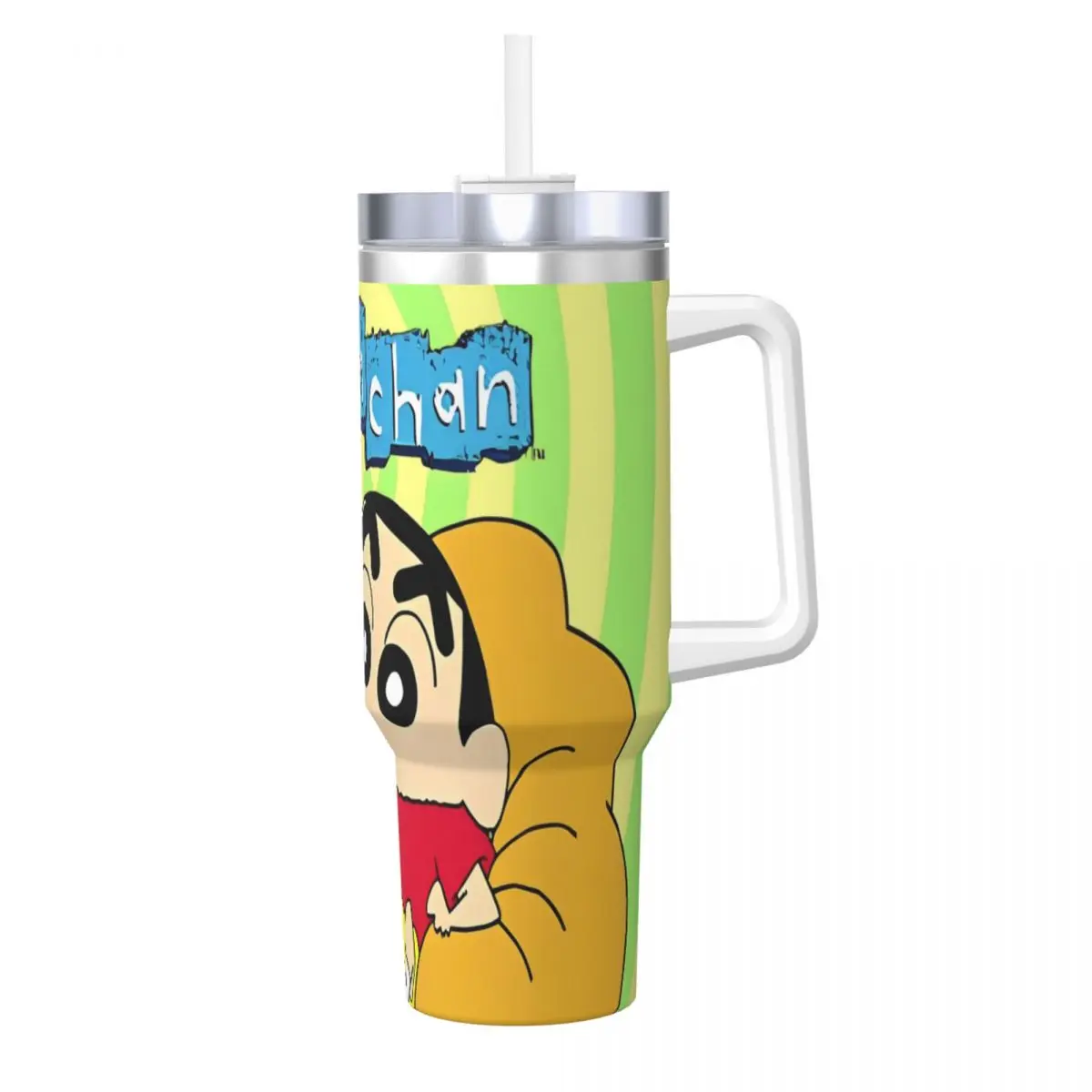 

Stainless Steel Tumbler Crayons Shin-chans Car Mugs With Straws Sofa Travelist Hot Drinks Water Bottle Portable 40oz Thermal Mug