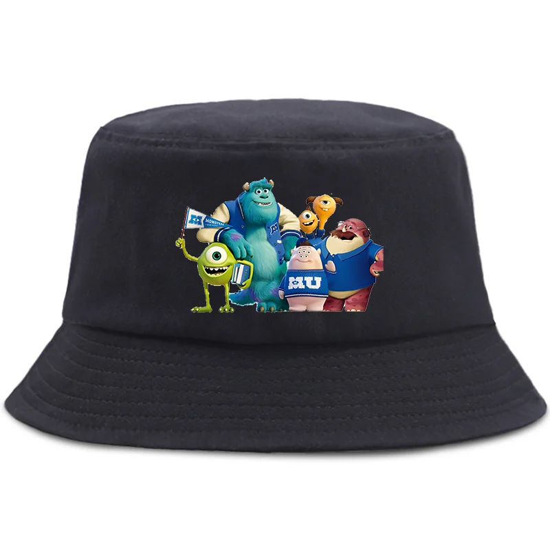 Monsters University Parent-child Bucket Hat Kids Summer Panama Bucket Cap Women Men Hip Hop Harajuku Fisherman Hat