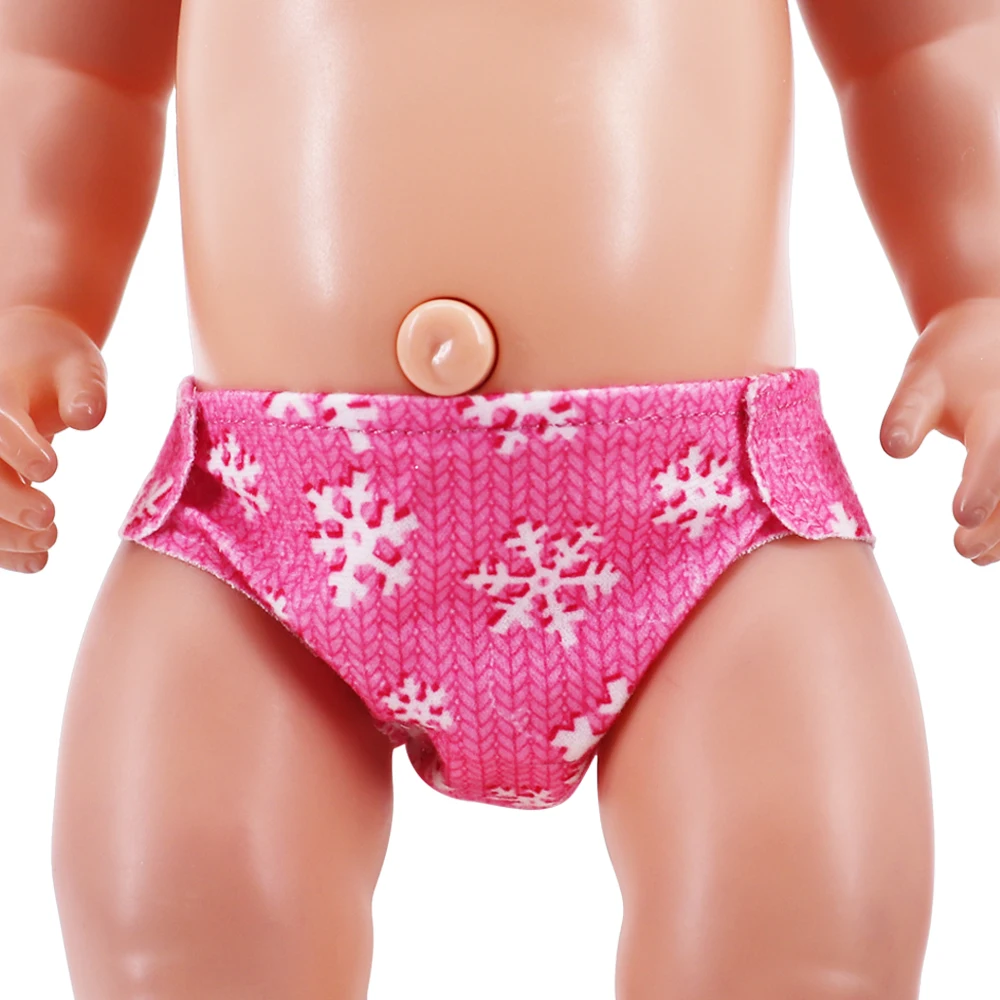 Cute Cotten Christmas Underwear Panties for American 18 Inch Doll and 43cm Reborn Baby Doll Clothes Accessories Our Generation