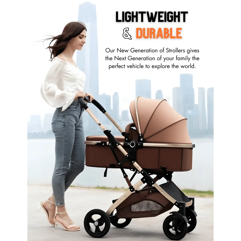 Poussette ダブル多機能ベビーカー、大きなスペースを備えたベストセラーのツインベビーカー、0 ～ 3 歳に適し、無料ギフト