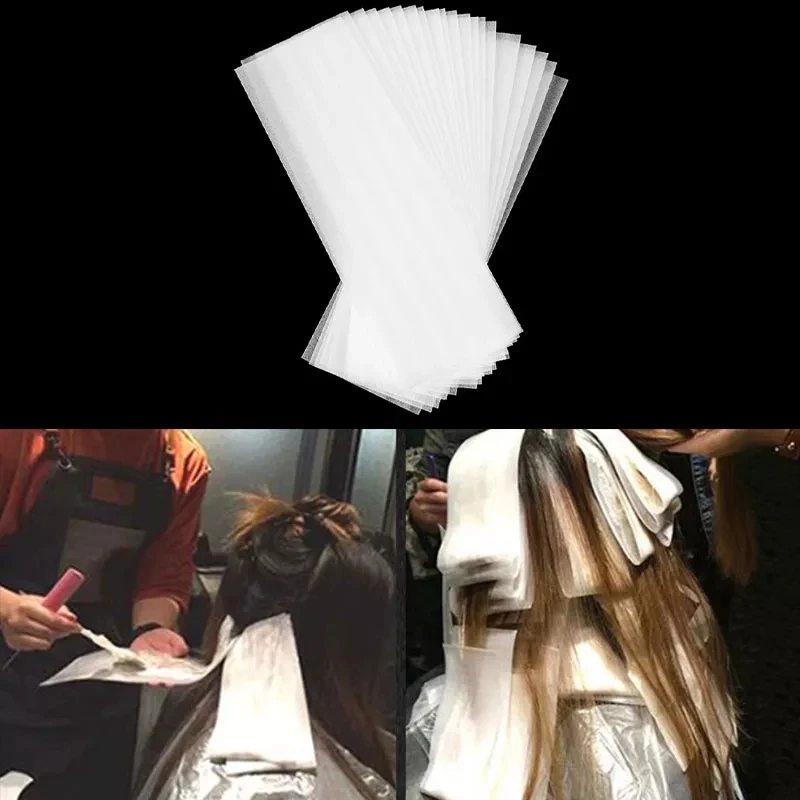 Papel de tinte para el cabello reutilizable, herramienta alternativa para teñir el cabello, láminas de resaltado, papel Balayage, herramienta para teñir el cabello, 50/100 Uds.