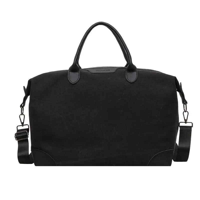 Black Green Beige Large Capacity Canvas Tote Bag Lightweight Travel Duffle Handle Weekender Overnight Shoulder Handbag Men Women