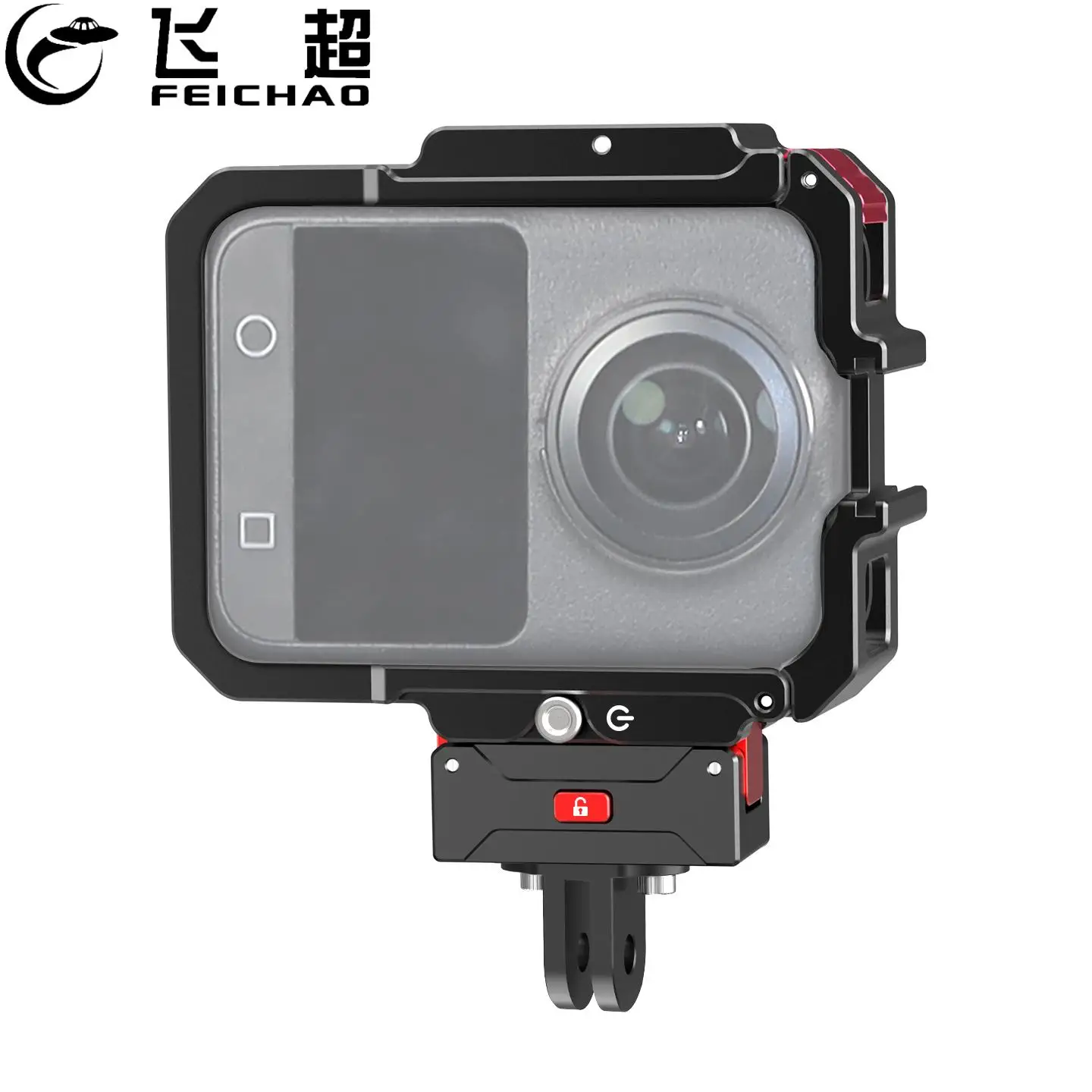 

Aluminum Alloy Camera Cage for DJI Osmo 360 Action Camera Protective Frame Case with Cold Shoe Mount Charging Port Magnetic Base
