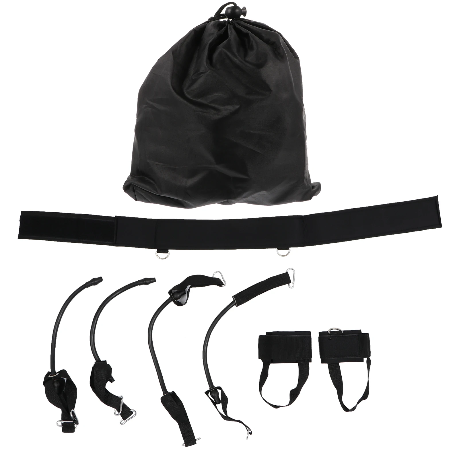 

Leg Strength Training Elastic Resistance Trainer Vertical Jump Belt Waist Straps Bounce Adjustable Lengths Natural Latex