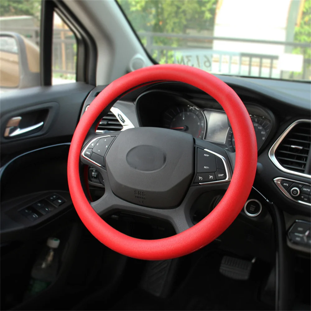 Car Silicone Steering Wheel Cover Summer Anti-slip grip Elastic Glove Universal Texture Soft Steering Wheel Cover Auto DIY tools