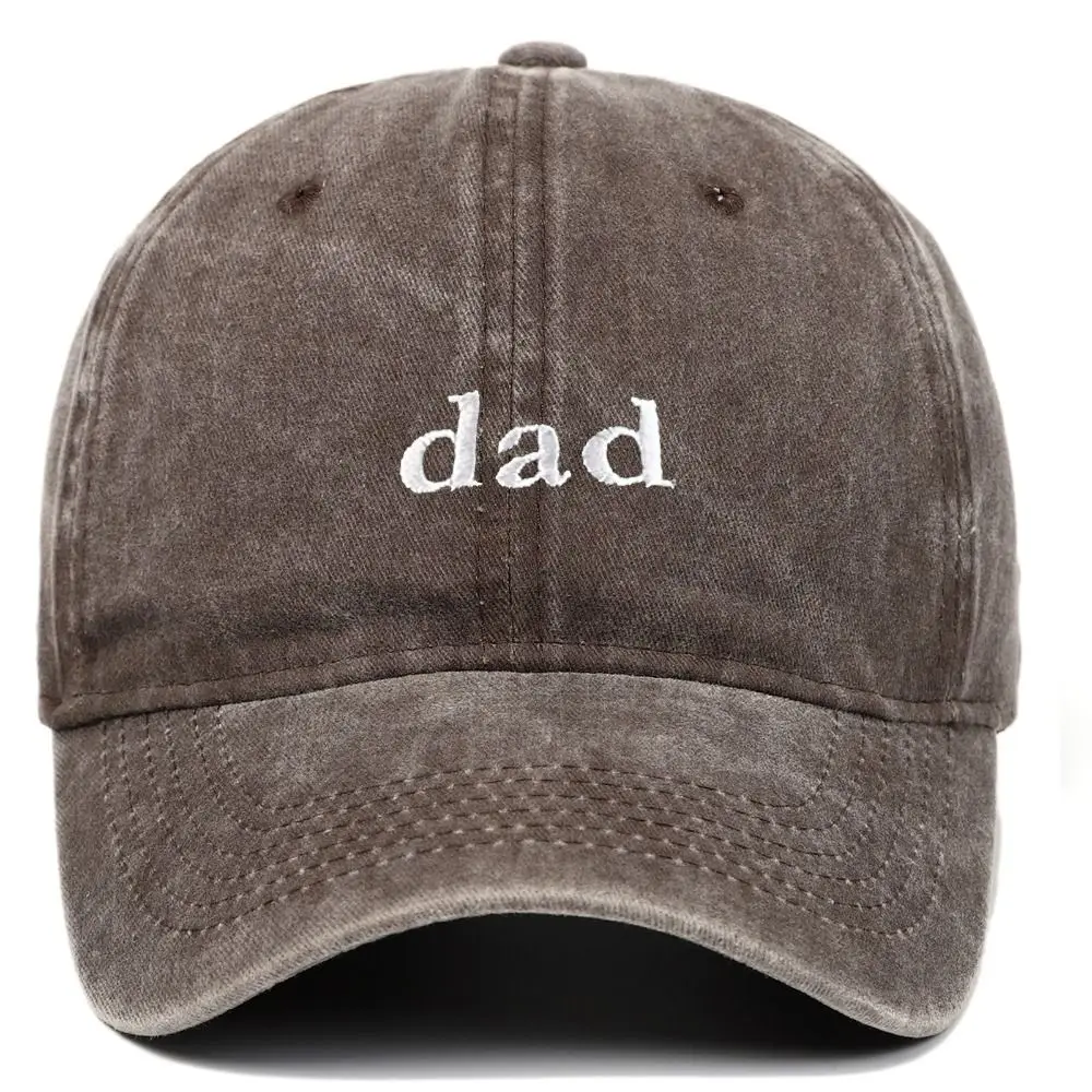 

Vintage dad mom Embroidery Baseball Cap Washed Cotton Adjustable Baseball Hats Couple Cap For Man Women