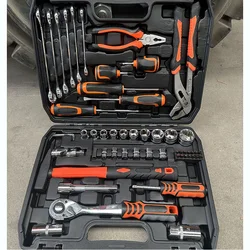 58Pcs/Set Auto Repair Set Combination Tool Ratchet Wrench Pliers Screwdriver Sleeve Batching Hammer