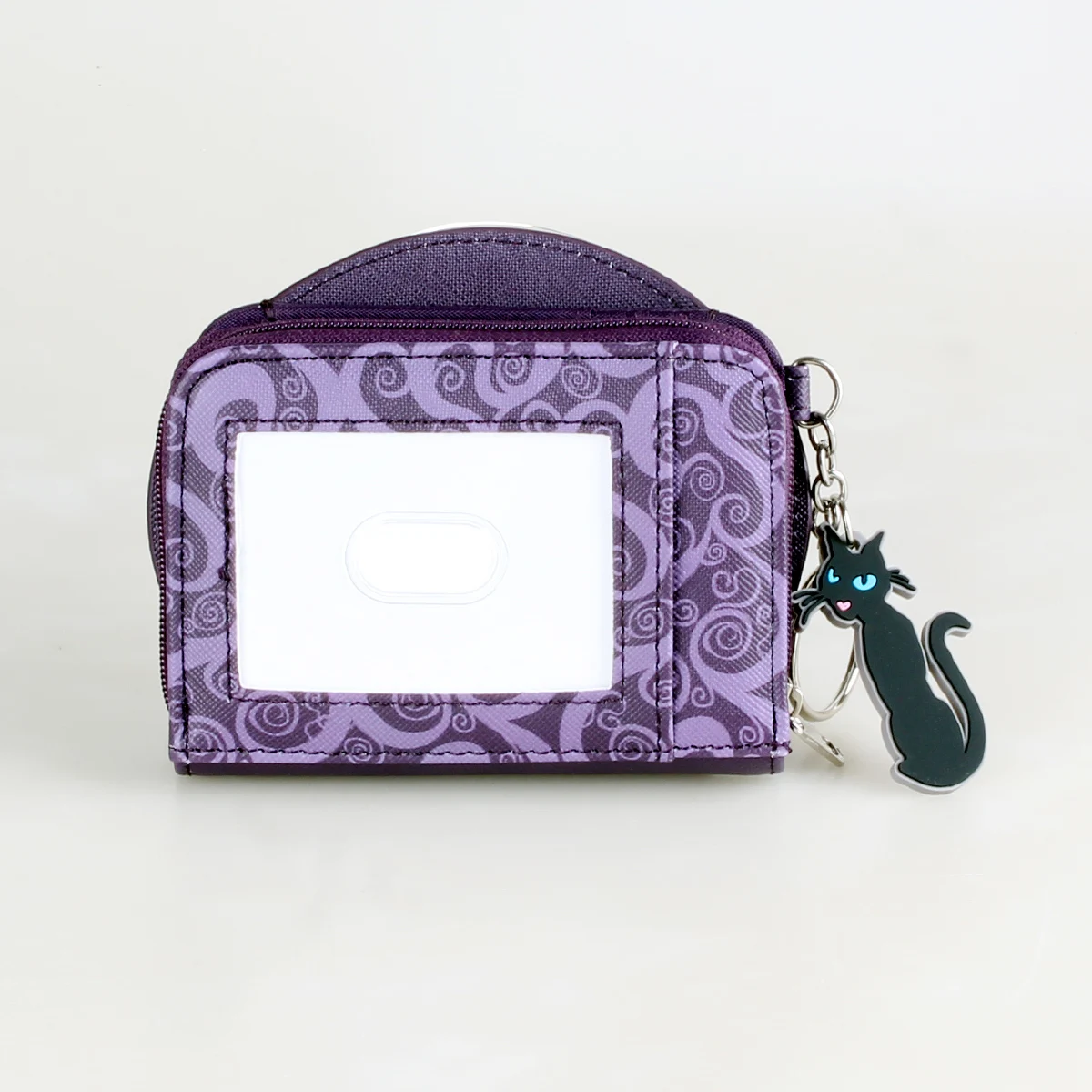 محفظة ثلاثية الطي مطبوعة عالية الجودة، محفظة عملات معدنية عصرية لطيفة بسحاب مع نافذة لبطاقة الهوية