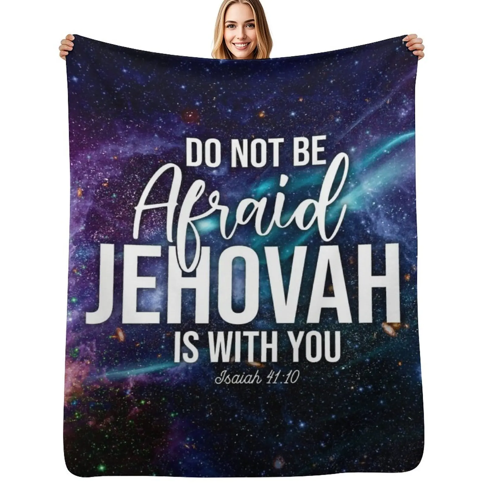 Jehovah is with you Isaiah 41:10 Throw Blanket Hairys Sofa Throw Soft Big Thin Summer Beddings Blankets